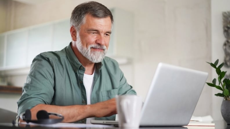 Safety director for motor carrier on computer thinking
