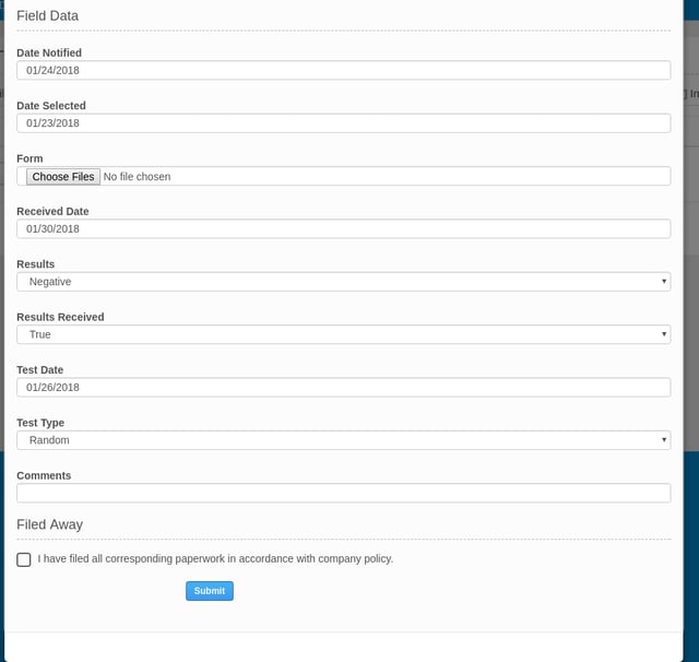 Multiple data fields