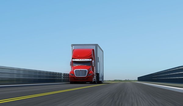 fast moving truck