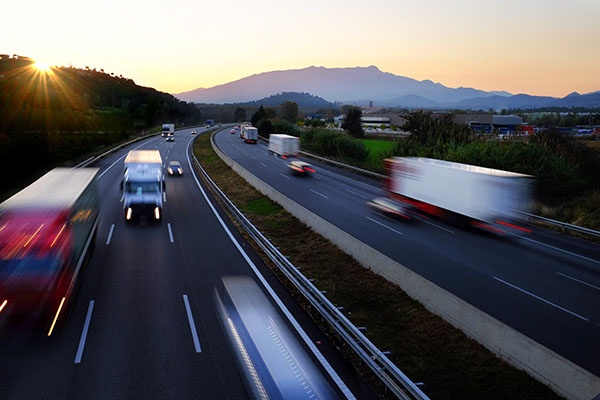 busy traffic on highway