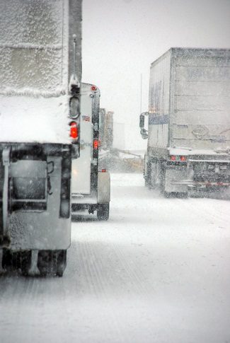 winter truck driving risk