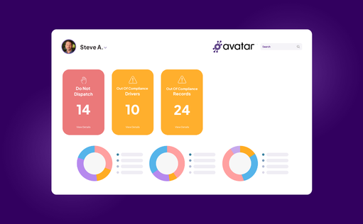 Compliance Dashboard Out of Compliance Drivers and Records