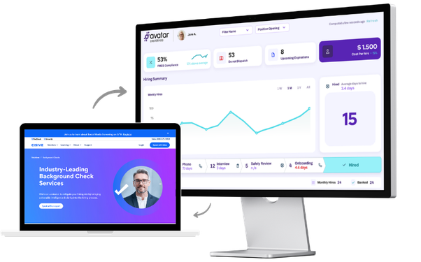 DriverIQ Background Check in DriverHub Mockup