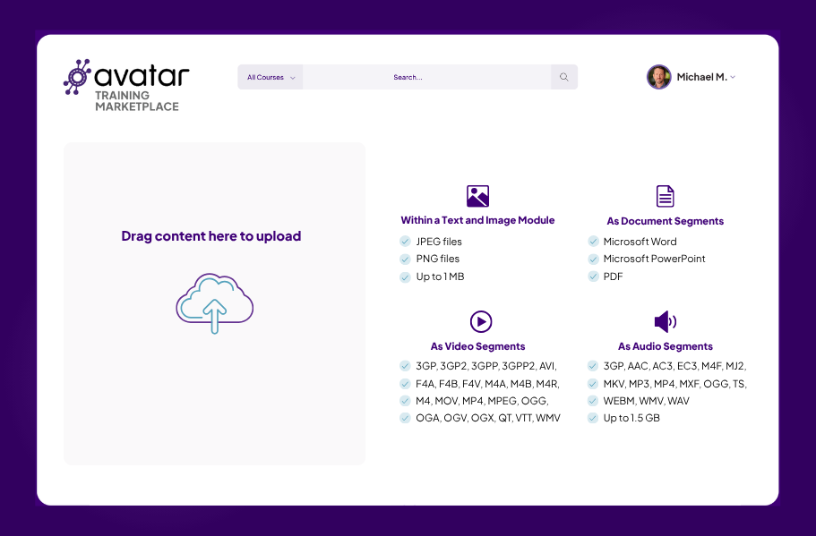 Training Marketplace_Upload Your Own Content