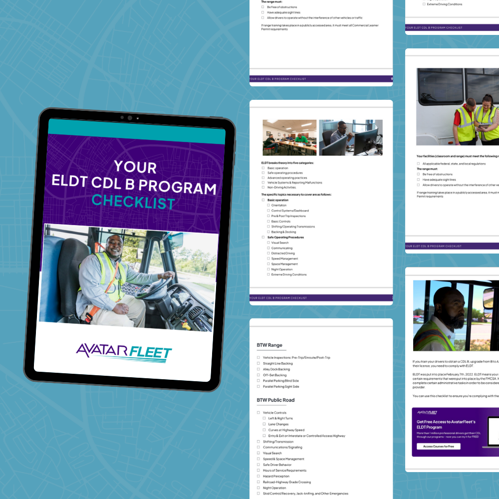 ELDT CDL B Program Checklist