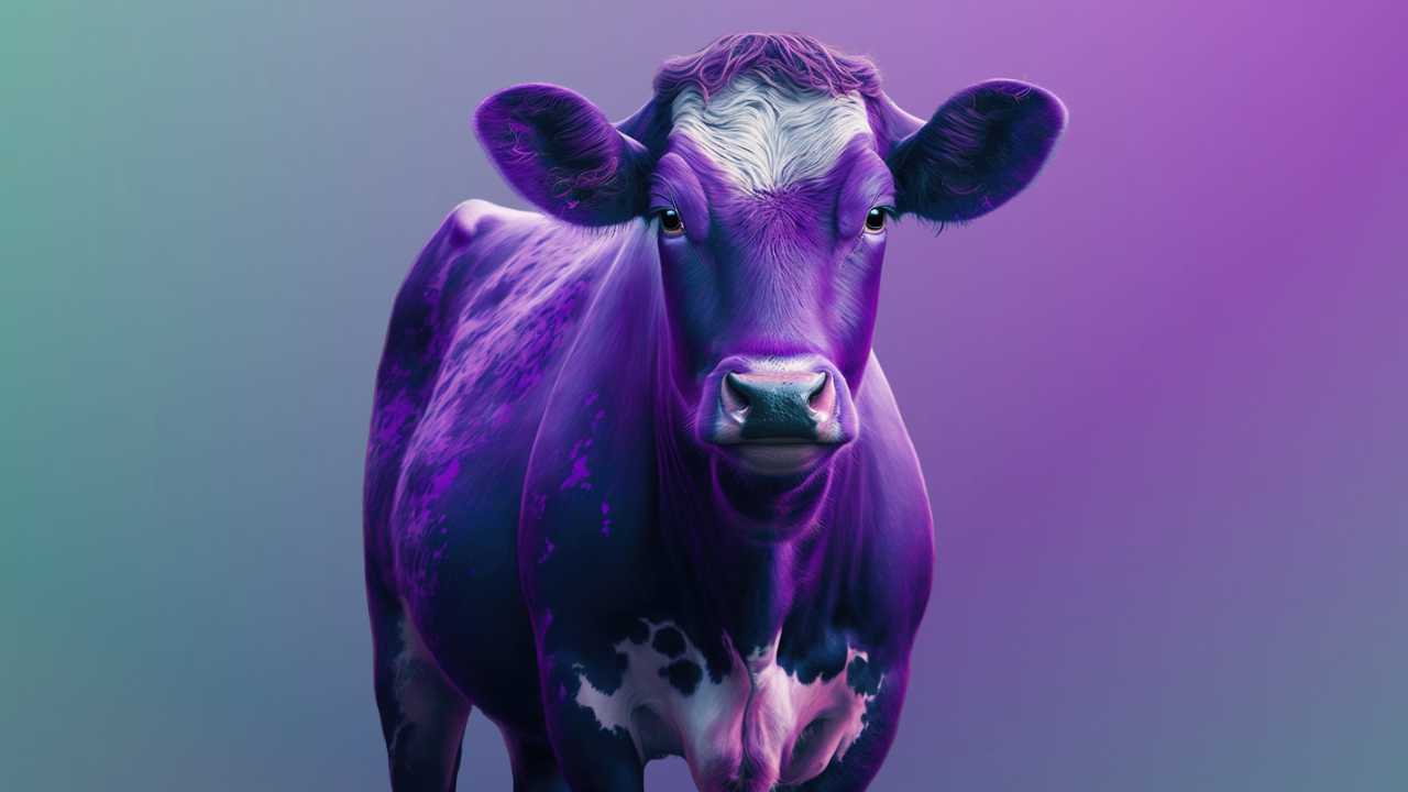 Purple Cow Fabric Wallpaper and Home Decor  Spoonflower