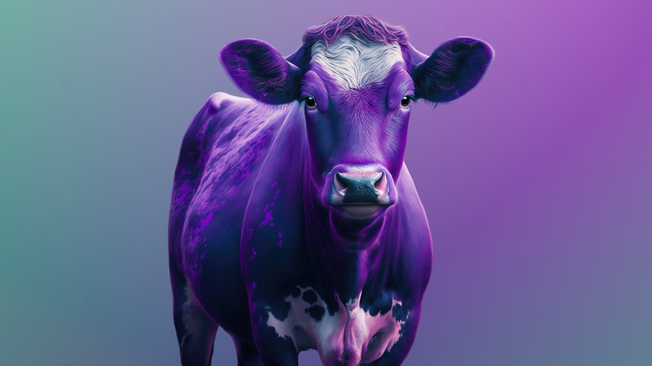 Free and customizable cow wallpaper templates